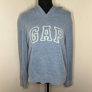 Gap Embroidered Logo Hoodie Light Blue Womens Medium